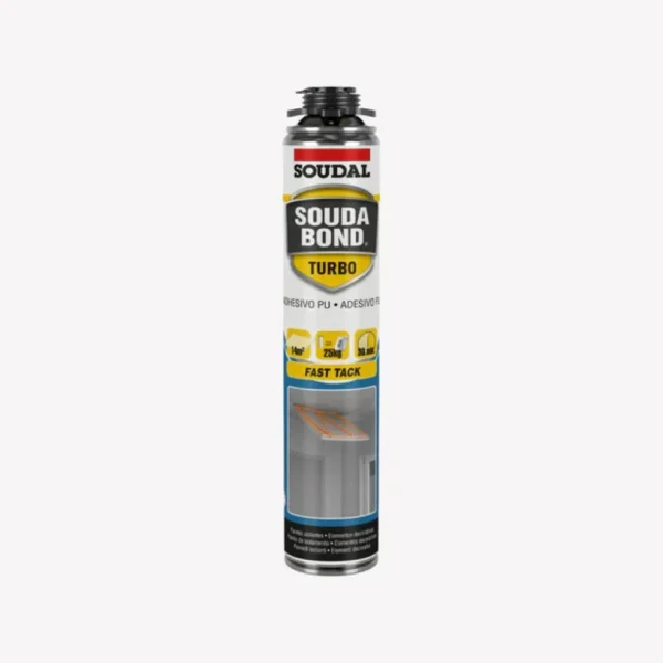 ESPUMA PU SOUDAL 153175 SOUDABOND TURBO PISTOLA 750 ML (p/etics)