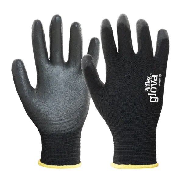 LUVA NYLON REVESTIMENTO LATEX PRETO GLOVA