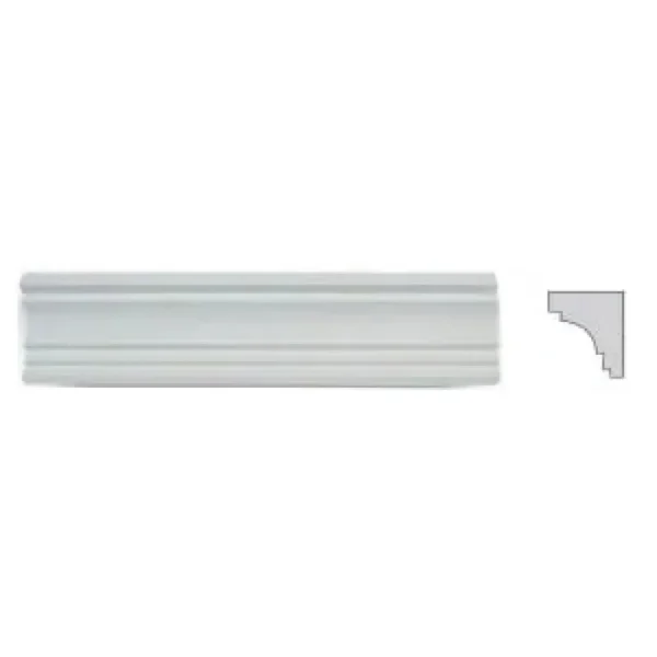 MOLDURA GESSO MARUXINA Nº11 1/2 CANA 3 PINTES 5*6.5 - 1.20mt
