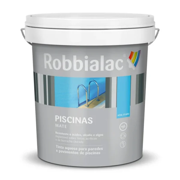 TINTA PARA PISCINAS AZUL CLARO 15L - ROBBIALAC
