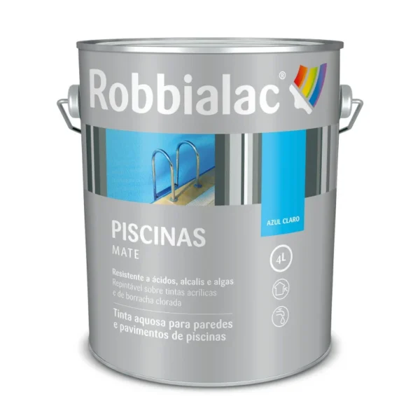 TINTA PARA PISCINAS AZUL CLARO 4L - ROBBIALAC