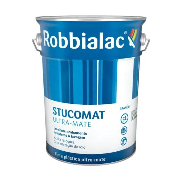 TINTA PLASTICA STUCOMAT BASE D 5LT - ROBBIALAC