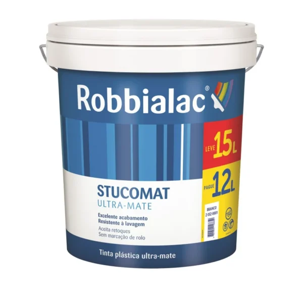 TINTA PLASTICA ULTA-MATE STUCOMAT (13L+2L) 15LT - ROBBIALAC