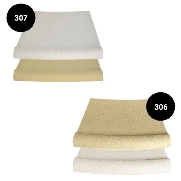 BORDADURA PISCINA CONVEXA BRANCA/AMARELA 39*40 MACEL REFª BCX-306/307