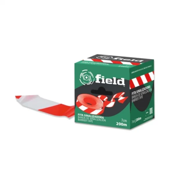 FITA SINALIZACAO BRANCA/VERMELHA 7CM(ROLO)