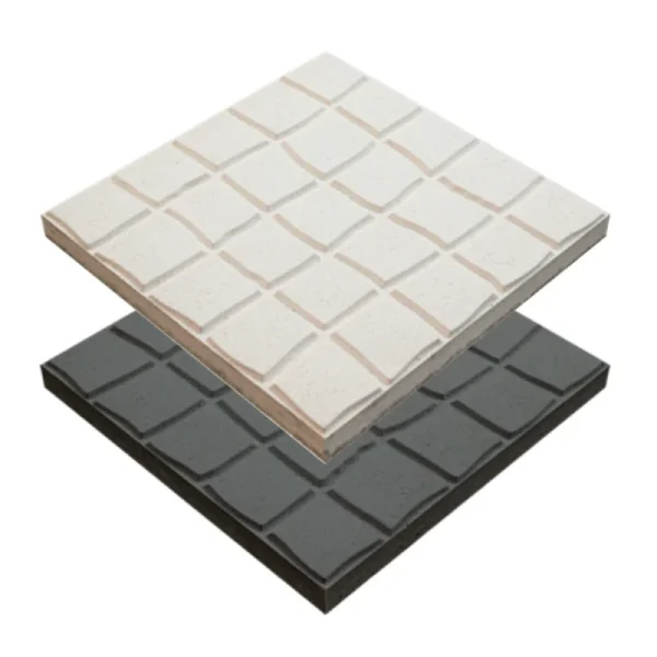 MOSAICO HID 30*30*2.3 TIPO CALÇADA BRANCO/PRETO MACEL REFª 3129