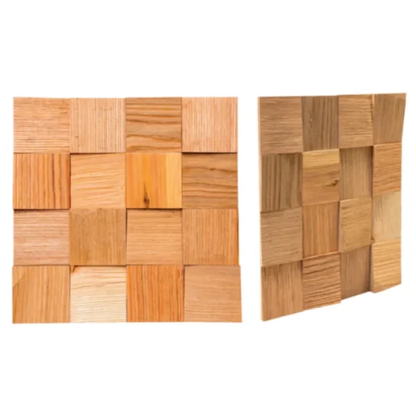REVESTIMENTO QUADRADO MADEIRA NATURAL CLARA 16 CUBOS - RVM-QD/CL16 - MACEL