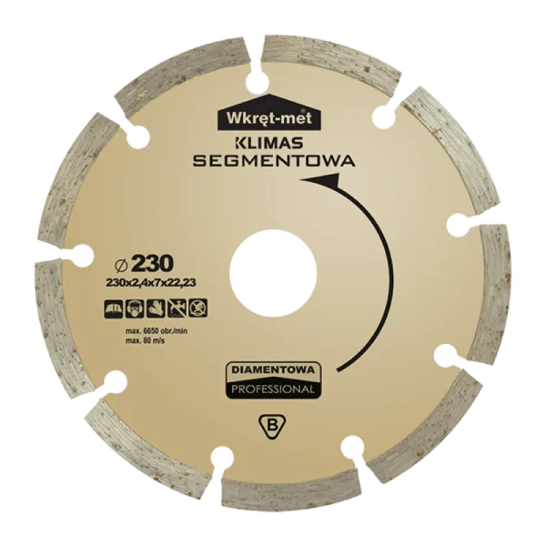 DISCO LAMINA DE DIAMANTE SEGMENTADA 230*2,4*22 TDS-230P - KLIMAS